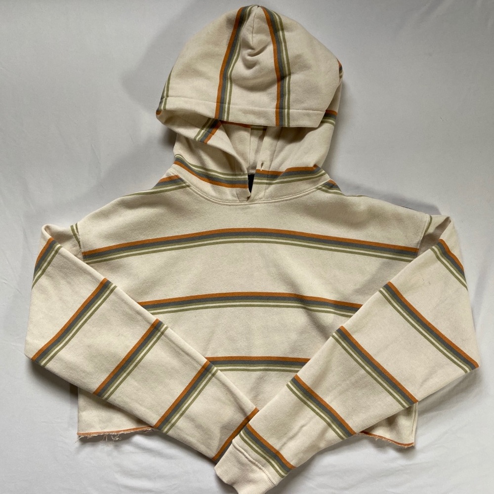 UO Out From Under Faye Cropped Hoodie Sweatshirt